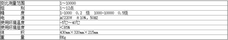 變壓器變比測試儀技術(shù)指標 變壓器變比測試儀技術(shù)指標